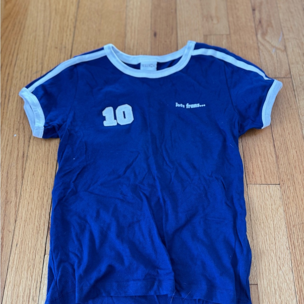 iets frans Blue Jersey Top